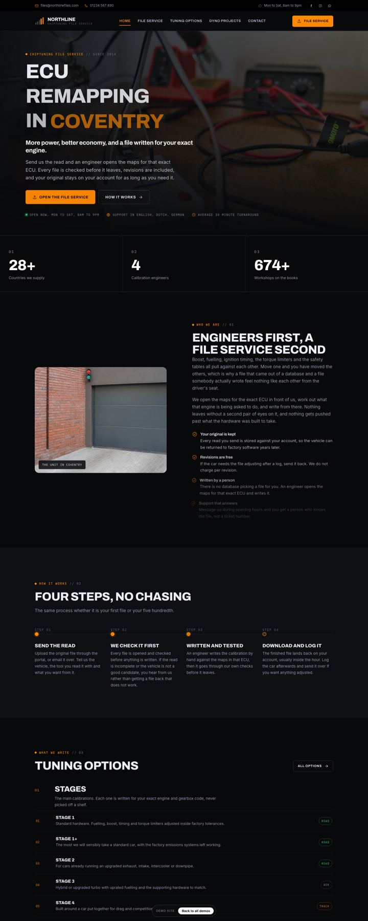 The File Service website design